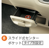 8 �X���C�h���Z���^�[�|�P�b�g �^�C�v�ʐݒ�