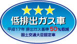 「平成17年排出ガス基準50%低減レベル」認定車表示マーク