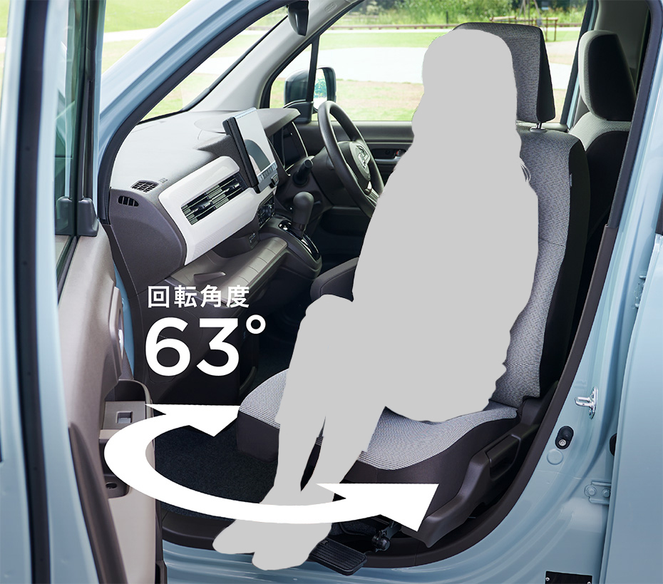 助手席回転シート車