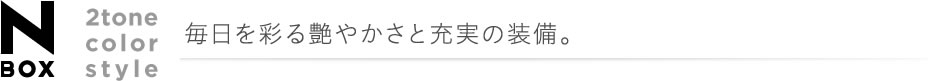 N-BOX  2tone color style �������ʂ鉐�₩���Ə[���̑����B