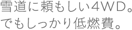 �ᓹ�ɗ�������4WD�B�ł����������R��B