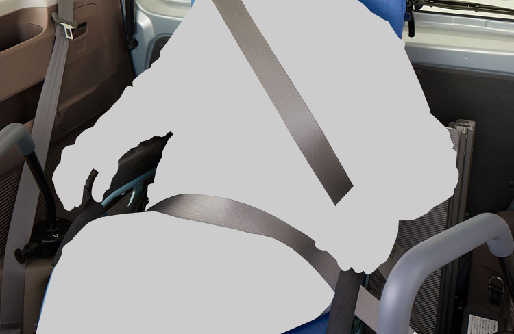 車いす乗員用3点式ELRシートベルト