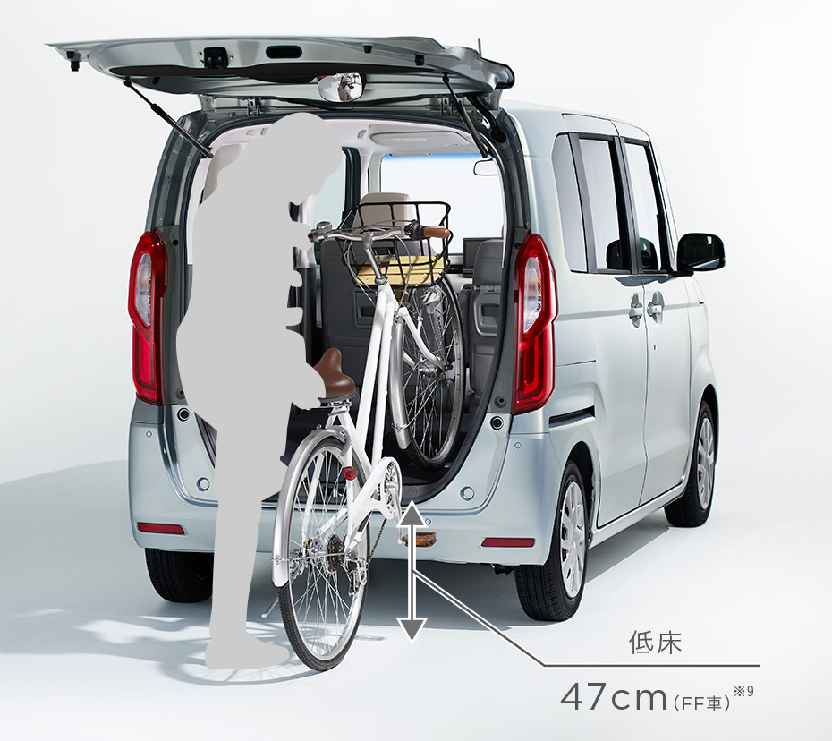 27インチ自転車もラクに積載。