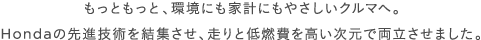 �����Ƃ����ƁA���ɂ��ƌv�ɂ��₳�����N���}�ցBHonda�̐�i�Z�p�����W�����A����ƒ�R������������ŗ��������܂����B 