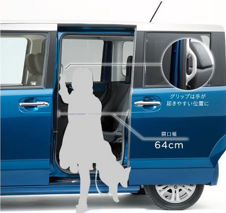 �J����64cm�@�O���b�v�͎肪�͂��₷���ʒu��