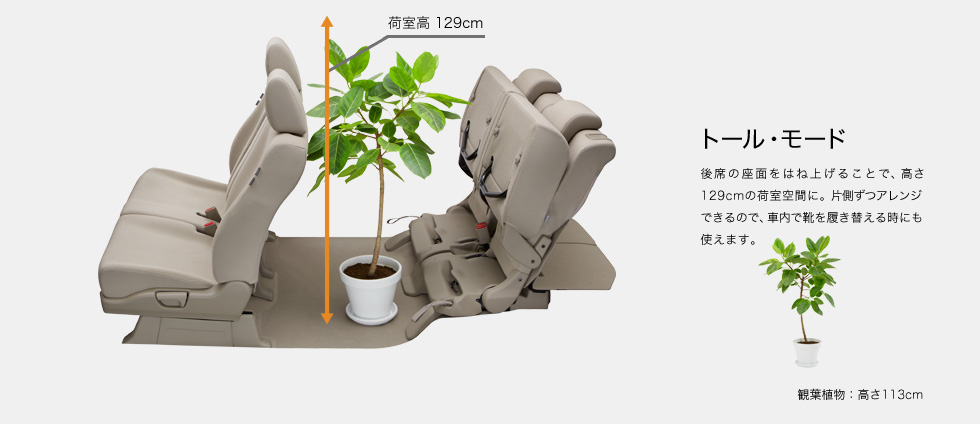 �g�[���E���[�h�@��Ȃ̍��ʂ��͂ˏグ�邱�ƂŁA����129cm�̉׎���ԂɁB�Б����A�����W�ł���̂ŁA�ԓ��ŌC�𗚂��ւ��鎞�ɂ��g���܂��B