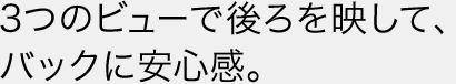 3�̃r���[�Ō����f���āA�o�b�N�Ɉ��S���B