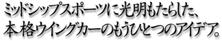 �~�b�h�\�b�v�X�|�[�c�Ɍ��������炵���A�{�i�E�C���O�J�[�̂����ЂƂ̃A�C�f�A�B