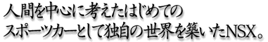�l�Ԃ𒆐S�ɍl�����͂��߂ẴX�|�[�c�J�[�Ƃ��ēƎ��̐��E��z����NSX�B