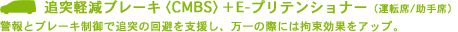 �Ǔˌy���u���[�L�qCMBS�r�{E-�v���e���V���i�[�i�^�]��/����ȁj�x��ƃu���[�L����ŒǓ˂̉�����x�����A����̍ۂɂ͍S�����ʂ��A�b�v