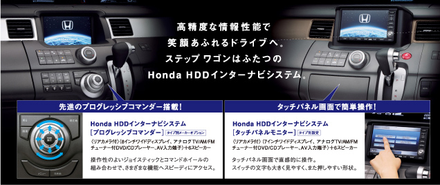 �����x�ȏ�񐫔\�ŏΊ炠�ӂ��h���C�u�ցB�X�e�b�v ���S���͂ӂ���Honda HDD�C���^�[�i�r�V�X�e���B