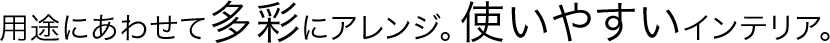 �p�r�ɂ��킹�đ��ʂɃA�����W�B�g���₷���C���e���A�B