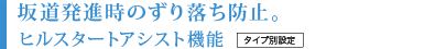 �⓹���i���̂��藎���h�~�B�q���X�^�[�g�A�V�X�g�@�\�@�^�C�v�ʐݒ�