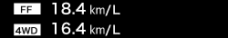 �mFF�n18.4km/L�m4WD�n16.4km/L