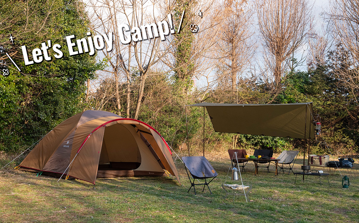 積んだキャンプ道具でこんなキャンプサイトが完成しました！