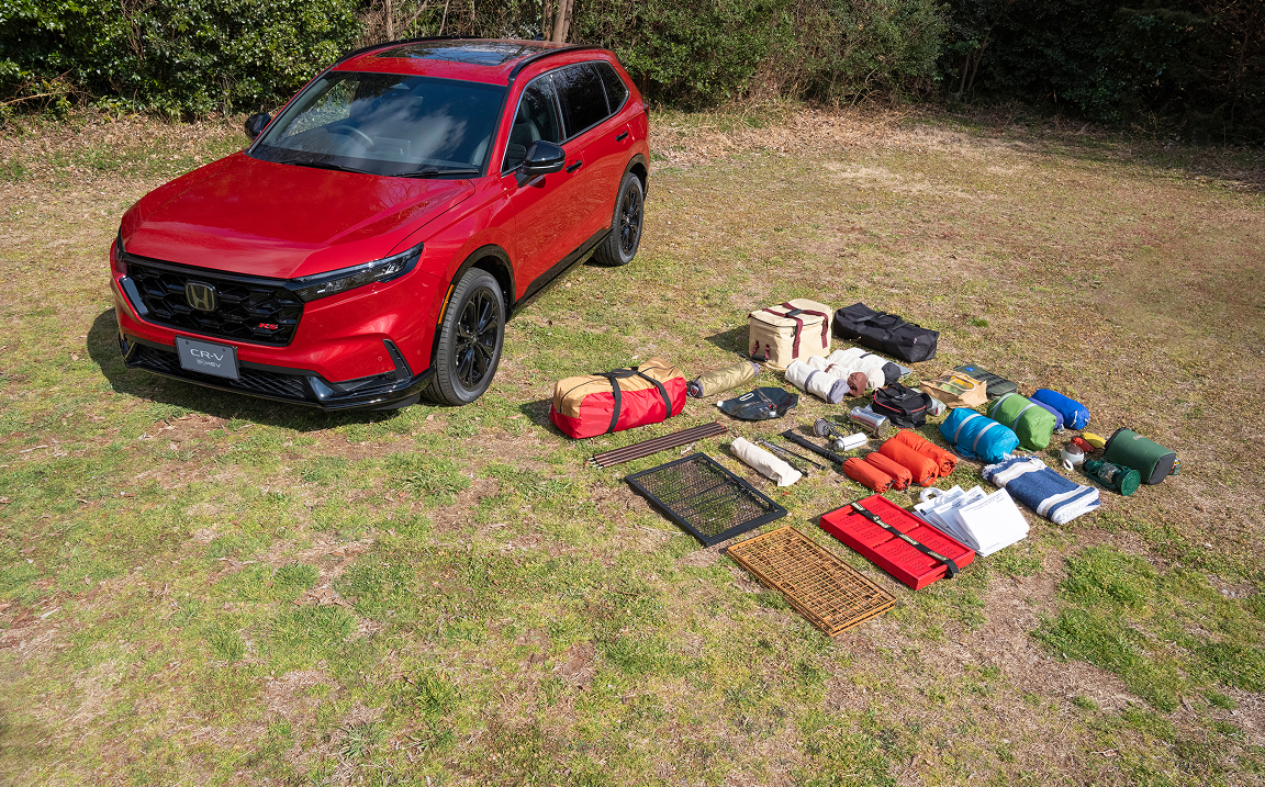 積んだキャンプ道具