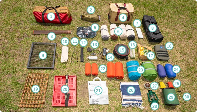 キャンプ道具一覧