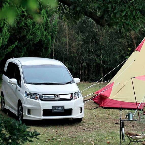 「フリード スパイク（2016年9月終了モデル）」にキャンプ道具をどう積む？上手な積み方を検証