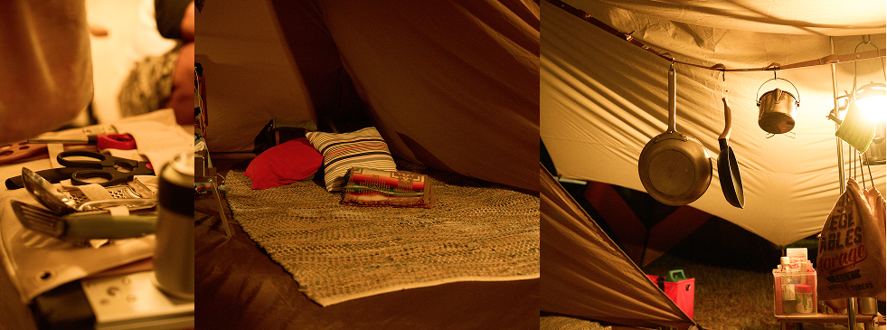 テント内の写真