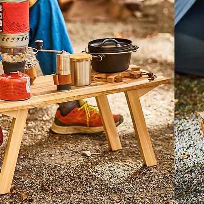 ソロキャンプ用の2WAYテーブル