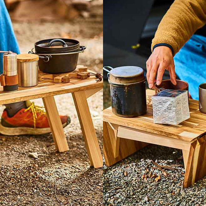 ソロキャンプ用の2WAYテーブル