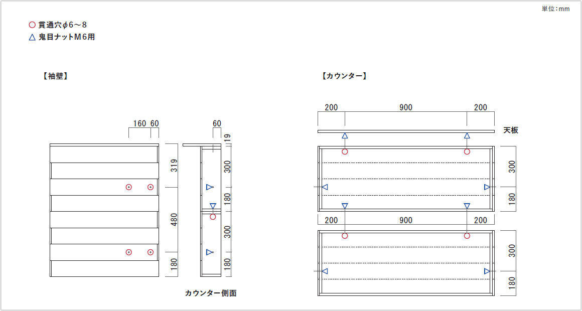 部品寸法・カット図・組図