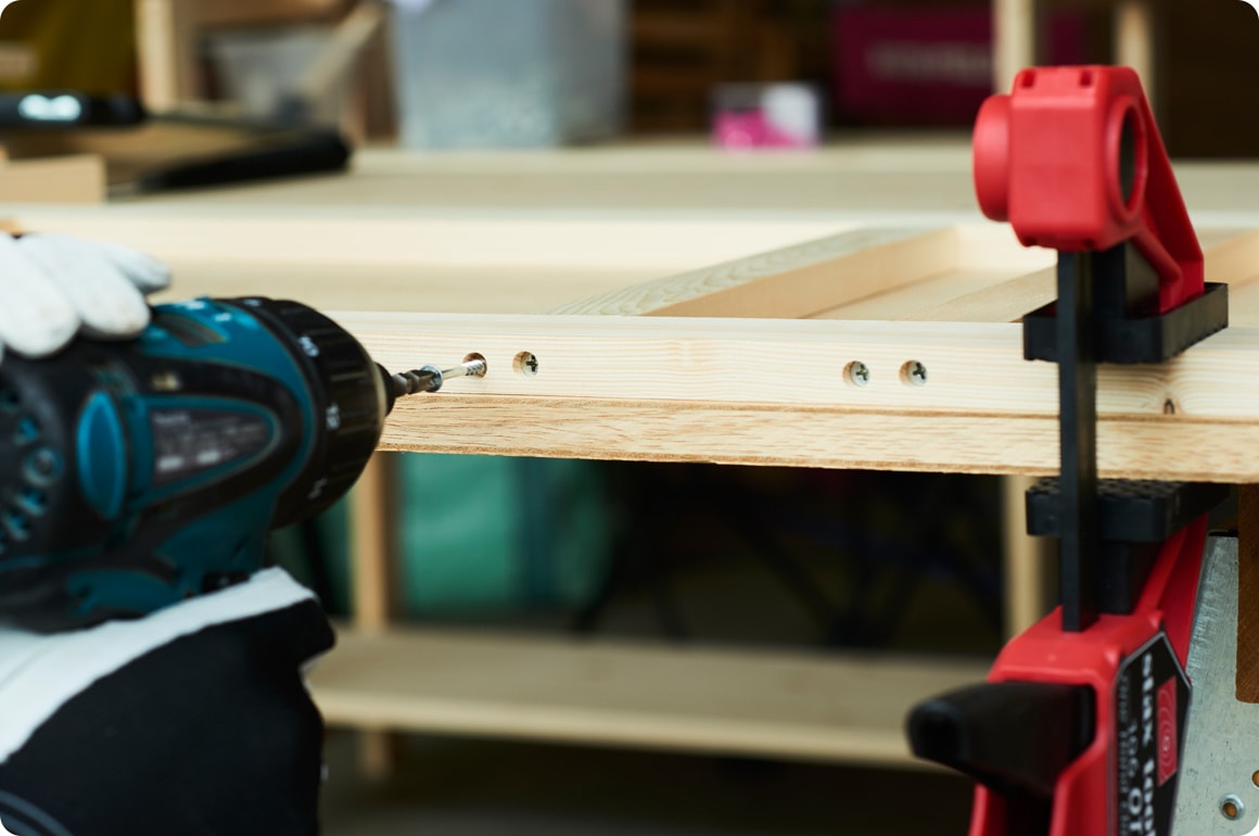 主要部分の木材には、手に入れやすい1×（ワンバイ）材を使用しました