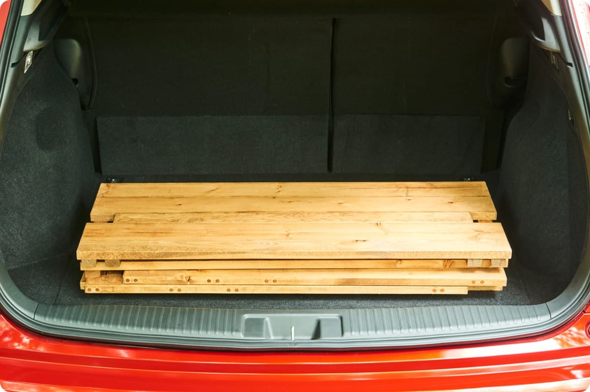 解体すると、コンパクトに収納可能（総重量は約11kg）