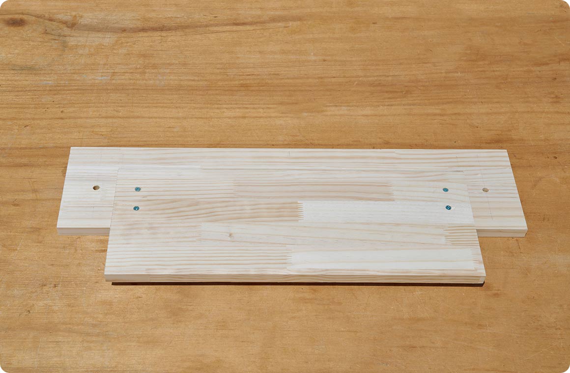 A、Bを固定した状態。