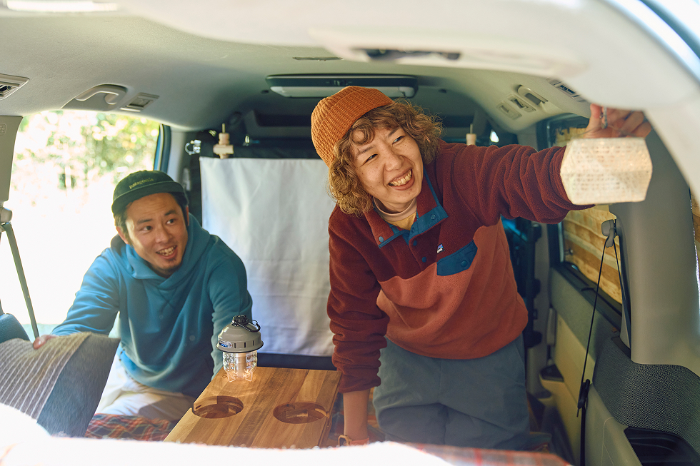 だわったのが、キャンプ場にピッタリな空間に仕上げること