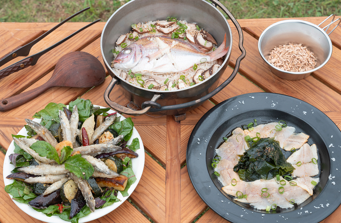 地引網漁で獲れた魚を堪能！