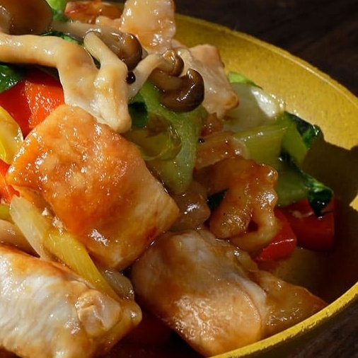 鶏と冬野菜のオイスター炒め