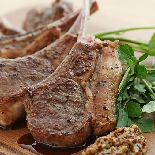 ラムチョップのハニーバルサミコソース