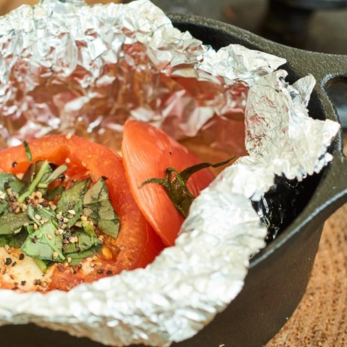 焼きカプレーゼ（イタリア風の前菜）