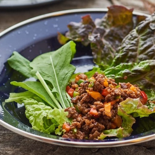 レタスのひとくちタコス風