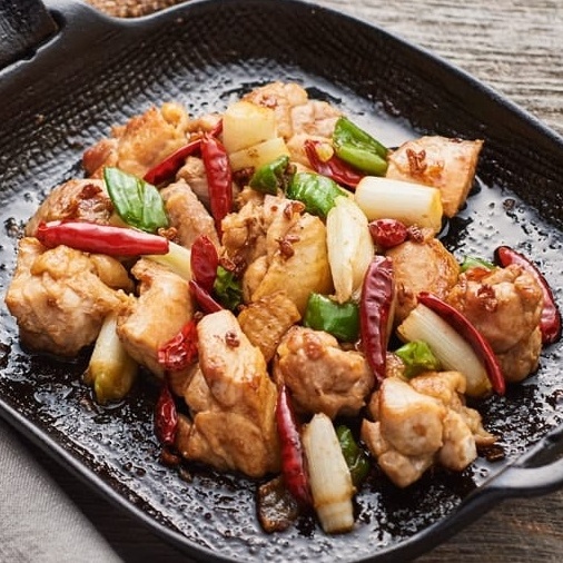 鶏の赤唐辛子炒め
