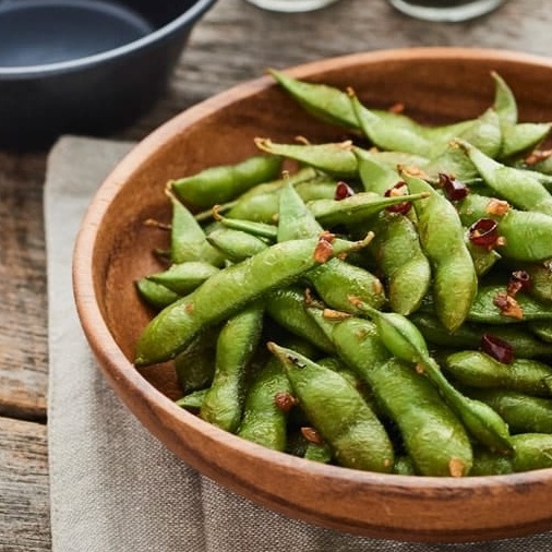 枝豆のペペロンチーノ風