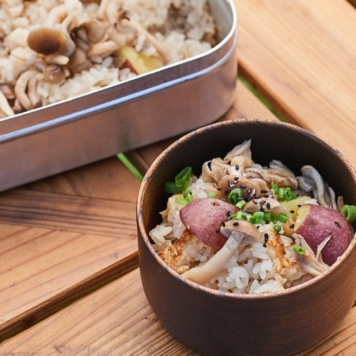 きのことさつまいもの炊き込みご飯