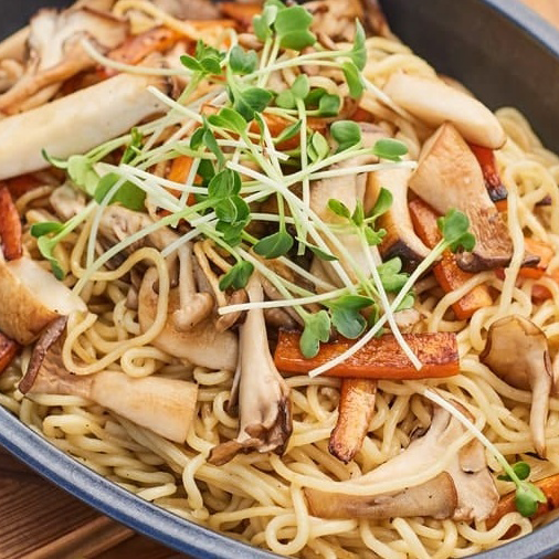 きのこどっさり塩ダレ焼きそば