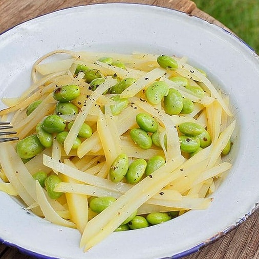 じゃがいもと枝豆のさっぱり炒め