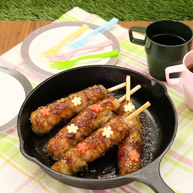 肉巻きコーンおにぎり串