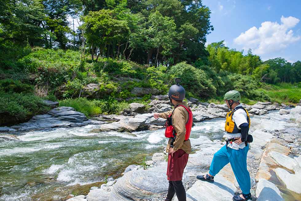 今日最も激しいエリアである、小滝の瀬に到着