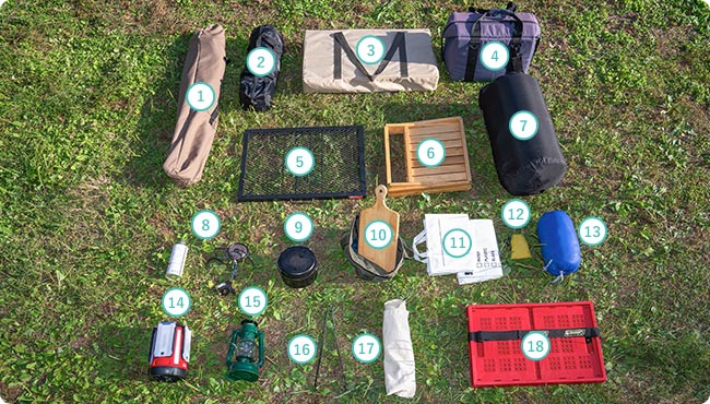 キャンプ道具一覧