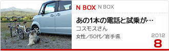 2012�N8���̉Ƒ���c��� N BOX
