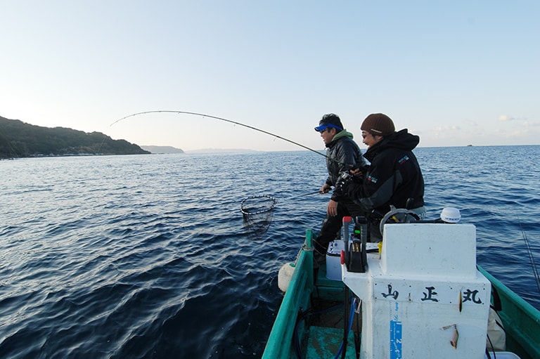 千葉県／岩井海岸のボートエギング＆カワハギ釣り