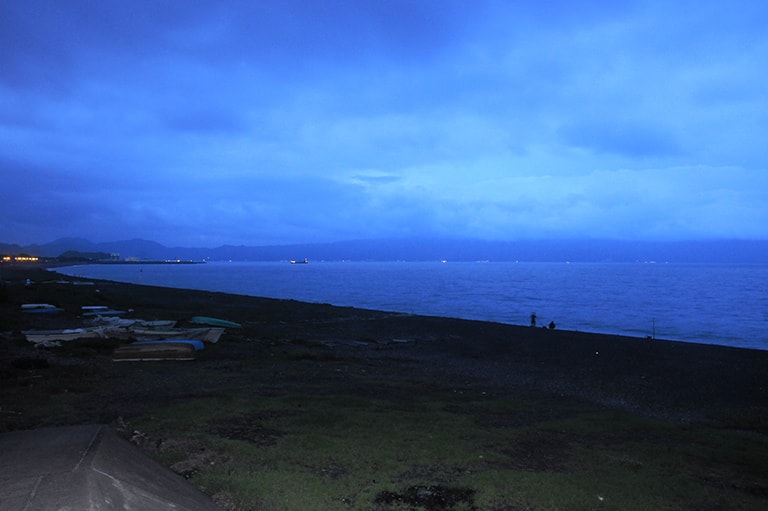 静岡県／千本浜海岸の小型回遊魚釣り