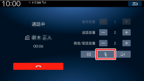 通話中の画面でタッチし、ミュートを解除してください。