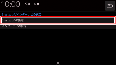 [Bluetooth�̐ݒ�]�Ƀ^�b�`����
