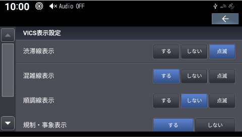 表示したい項目をタッチする