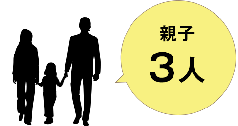 親子3人